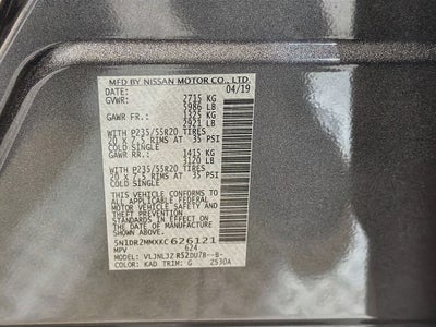 2019 Nissan Pathfinder Platinum